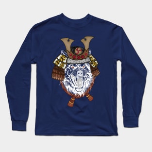 Fierce Samurai Wolf Long Sleeve T-Shirt